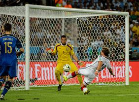 Unvergesslich: Mario Götze mit dem Siegtreffer im WM-Finale 2014 gegen Argentinien. Foto: getty images